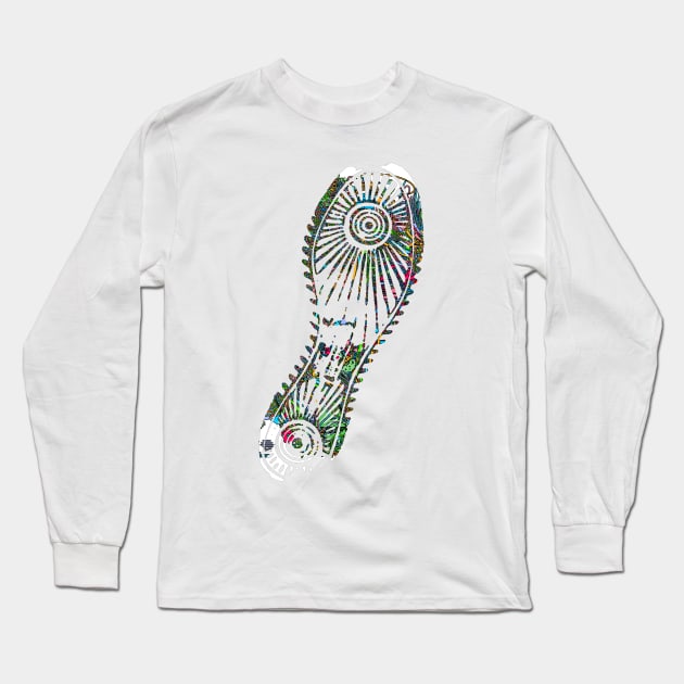 Sneakers Print Skateboarder Shirt Long Sleeve T-Shirt by joyjeff